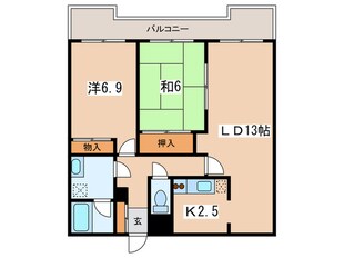 アルファスクエア円山の物件間取画像